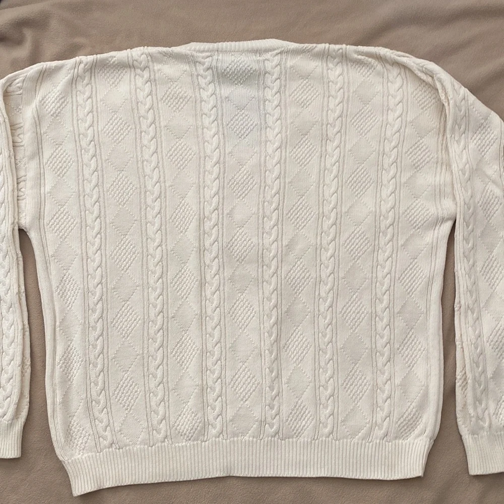 Spectacular JACK NICKLAUS V-Neck UNISEX Ivory Sweater ⛳️ - Picture 2 of 8